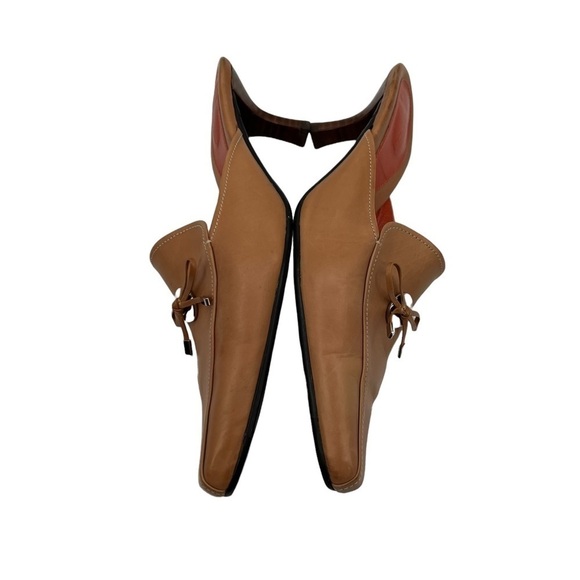 VANELI Brown Pointed Toe Slip On Bow Pump Heels Size 9 Women’s - Picture 7 of 9